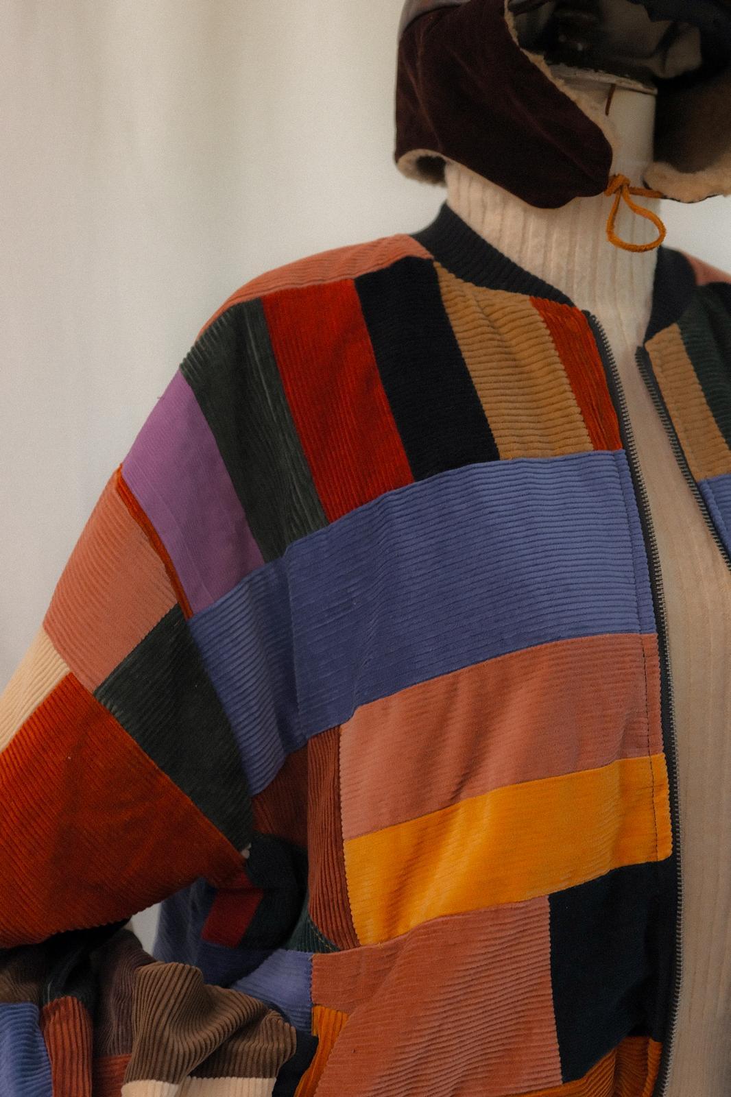 Reworked Patchwork Bomber Ceket