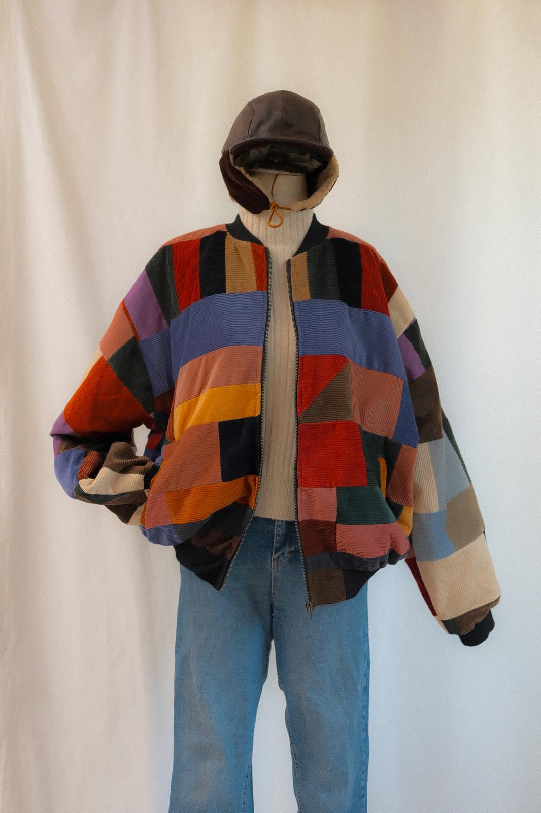 Reworked Patchwork Bomber Ceket