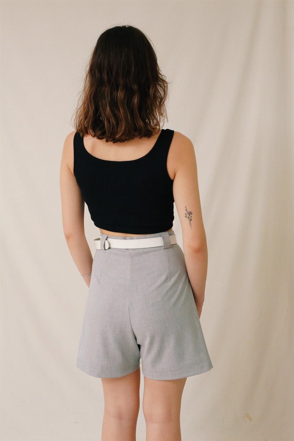Siyah Crop Bluz