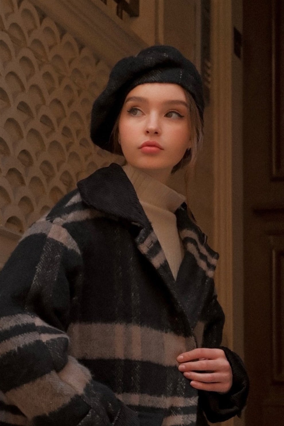 Siyah Mathis Kaşe Bere