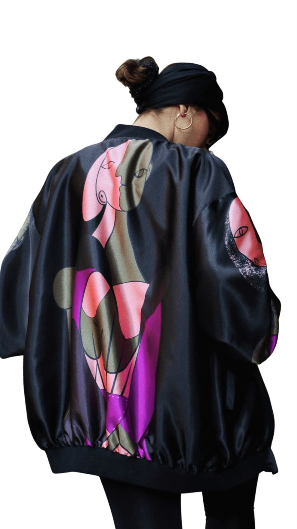 Siyah Picasso Bomber