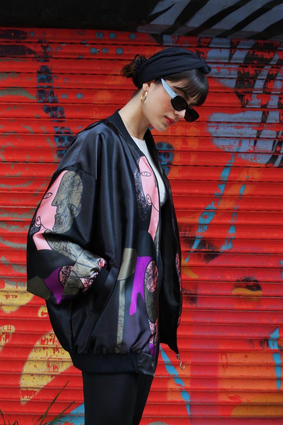 Siyah Picasso Bomber