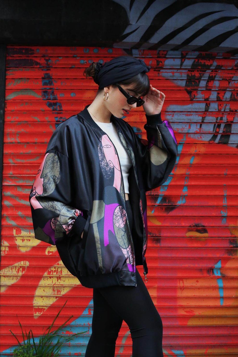 Siyah Picasso Bomber