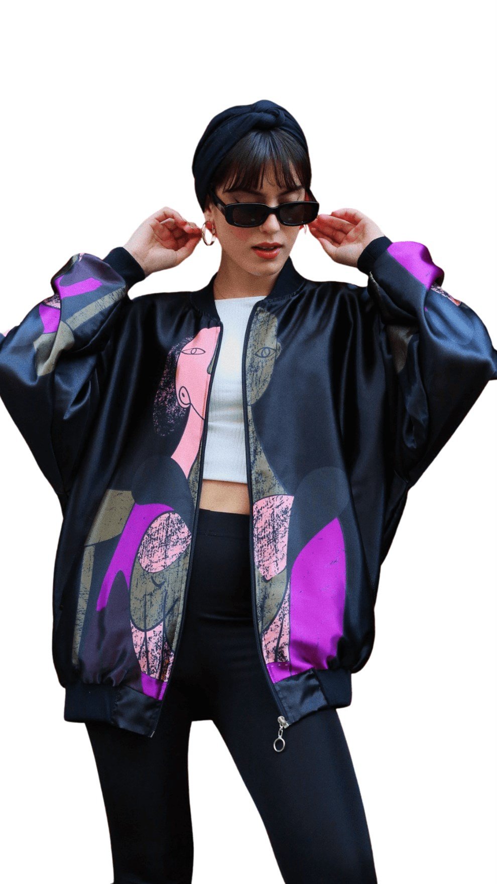 Siyah Picasso Bomber