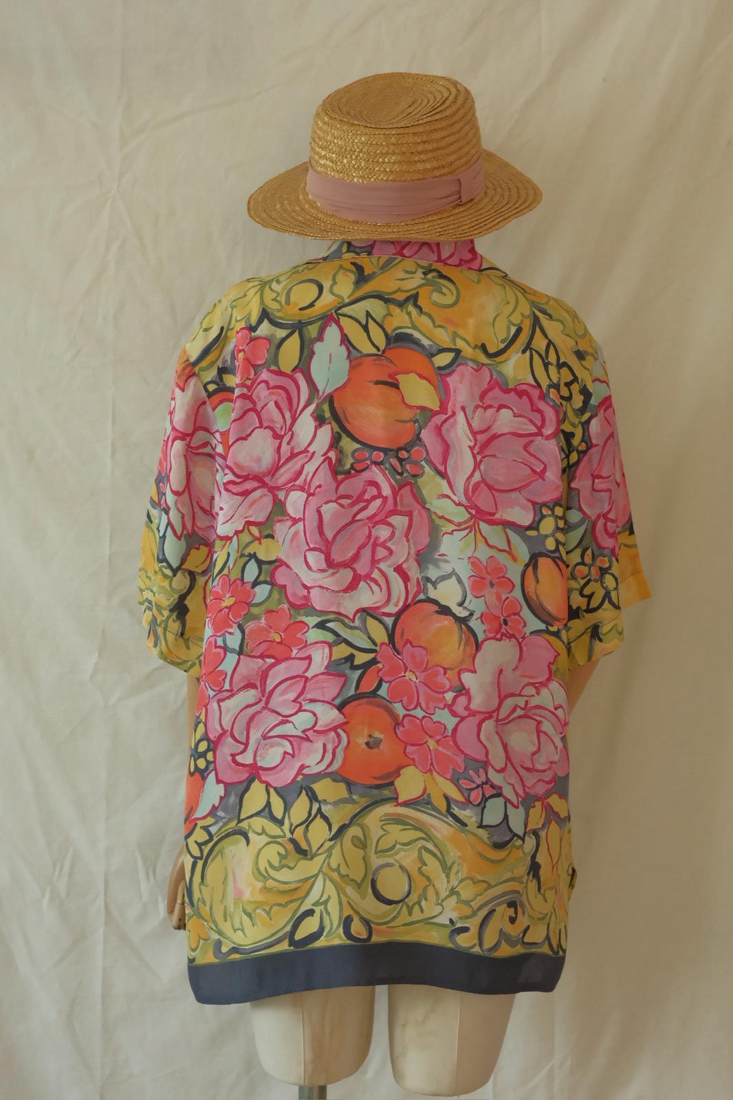 Sulu Boya Desenli Gömlek