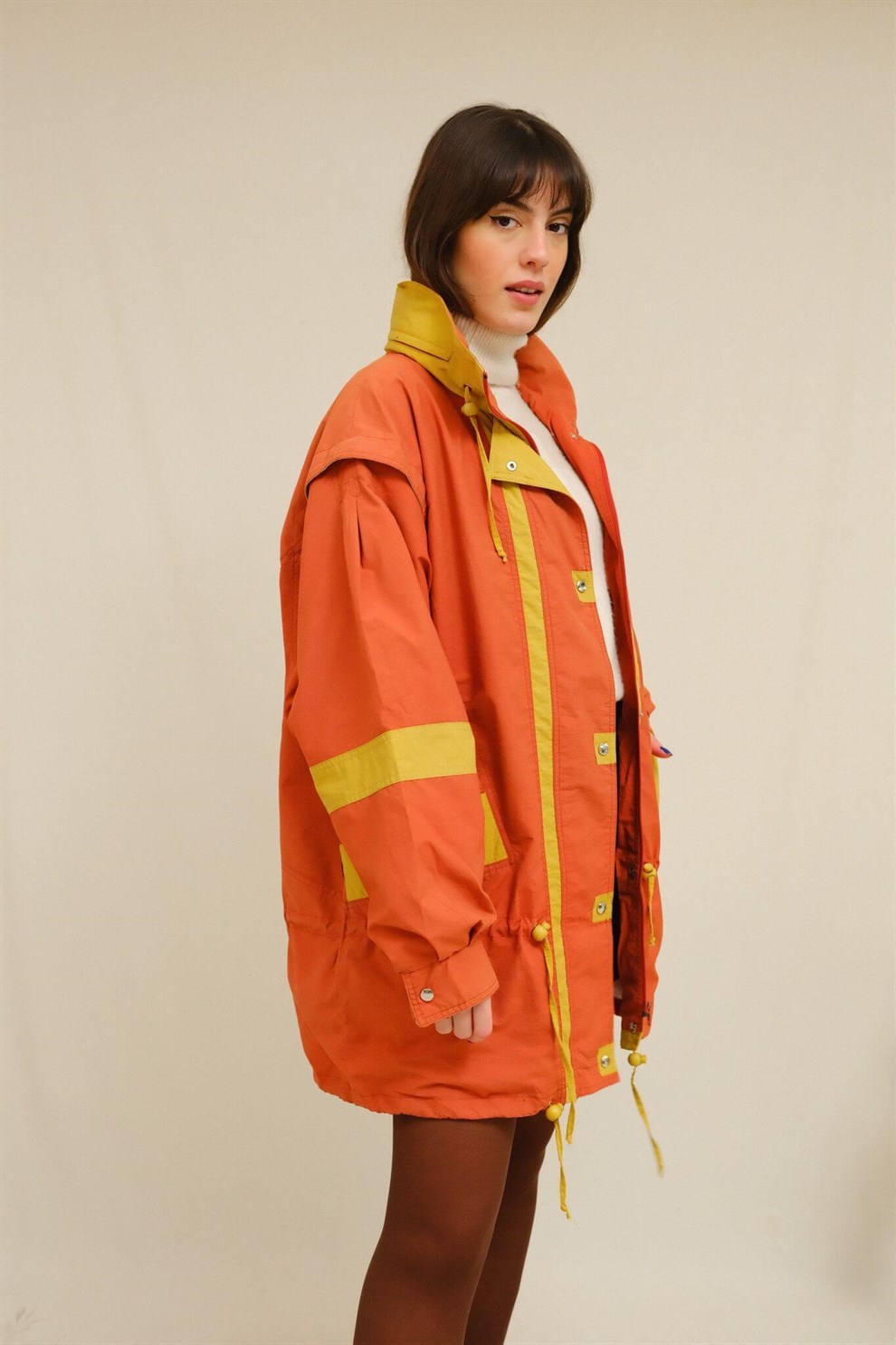 Turuncu 90lar Oversize Mont