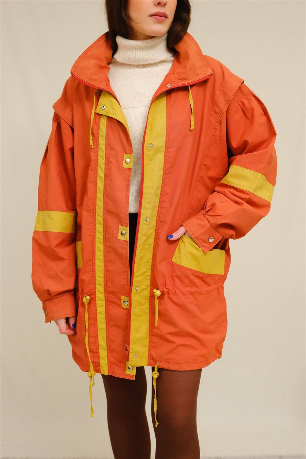 Turuncu 90lar Oversize Mont