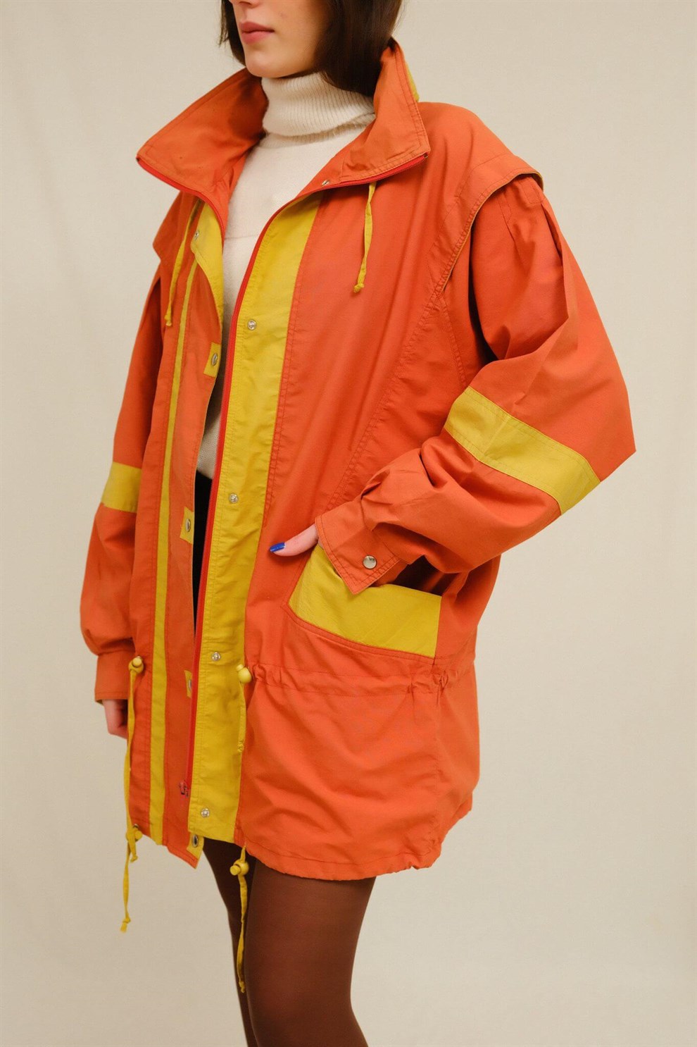 Turuncu 90lar Oversize Mont