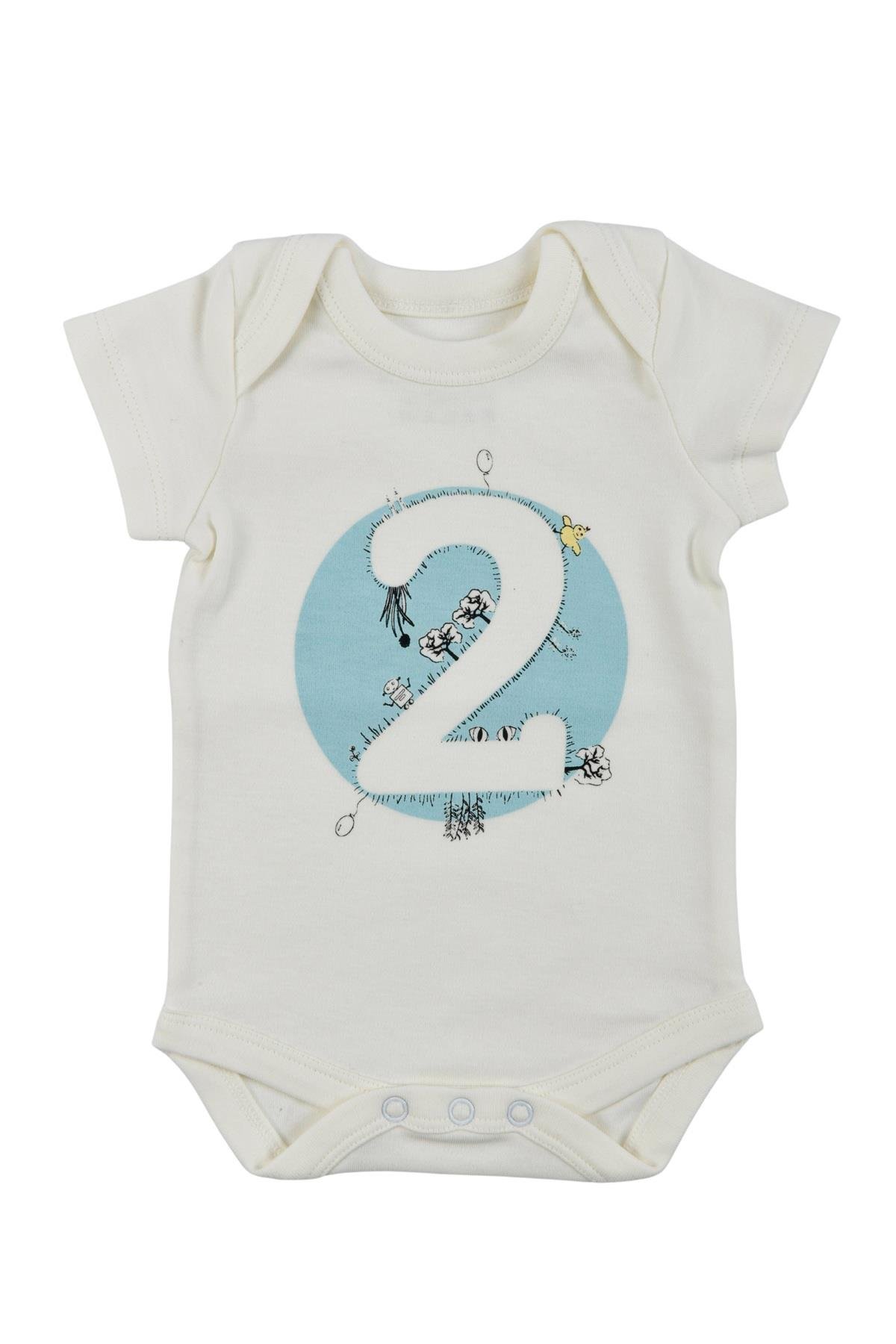 Bee Berry Kids Organik GOTS Sertifkalı 3'lü Unısex Bebek Body - 1,2,3 Ay