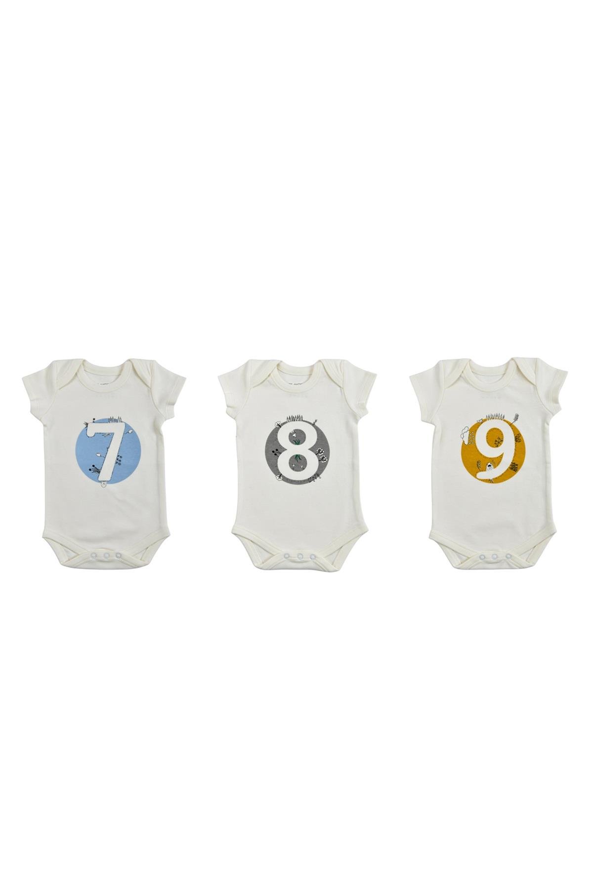 Bee Berry Kids Organik GOTS Sertifkalı 12'li Unısex Bebek Body