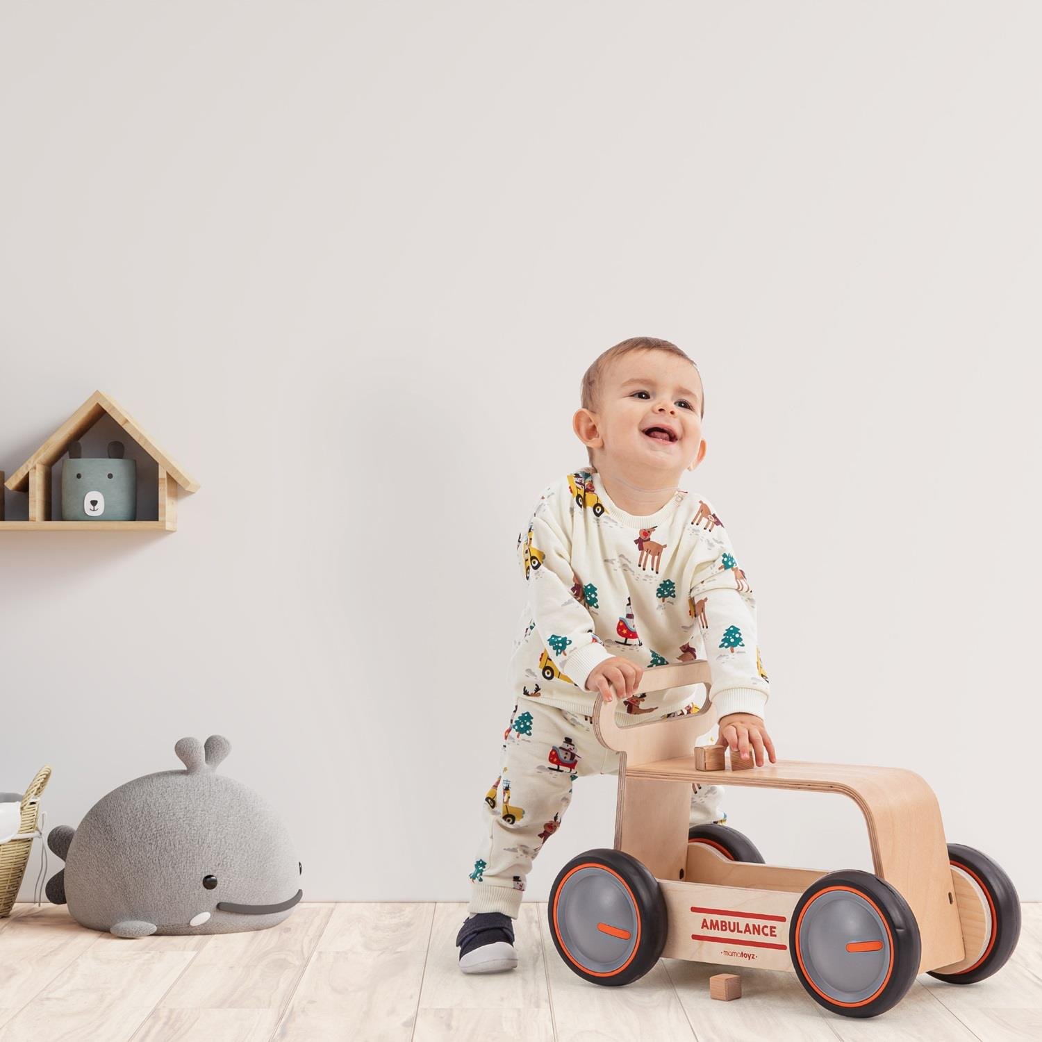 Driveme Wood Ambulans | Yürüteç – Bin Sür – Oyuncak Deposu