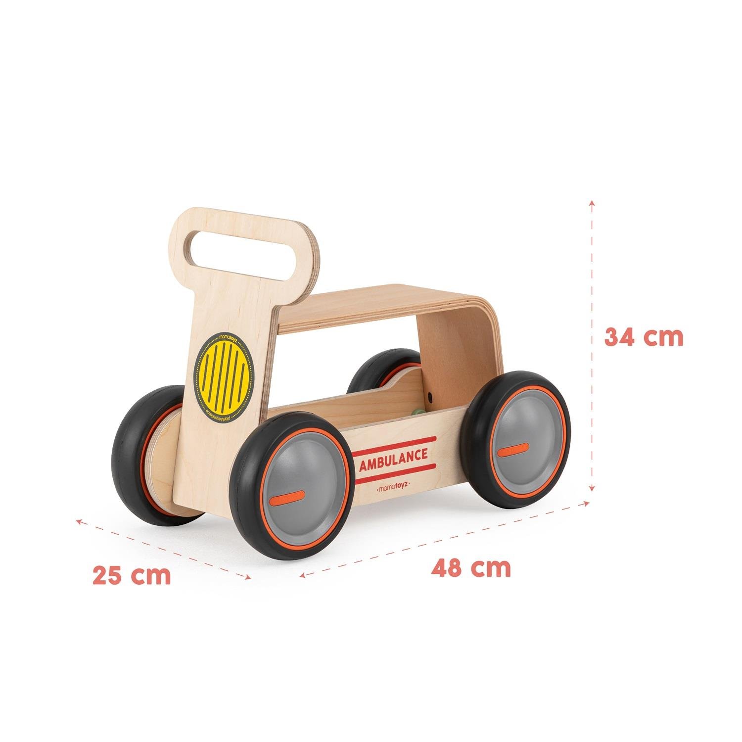 Driveme Wood Ambulans | Yürüteç – Bin Sür – Oyuncak Deposu