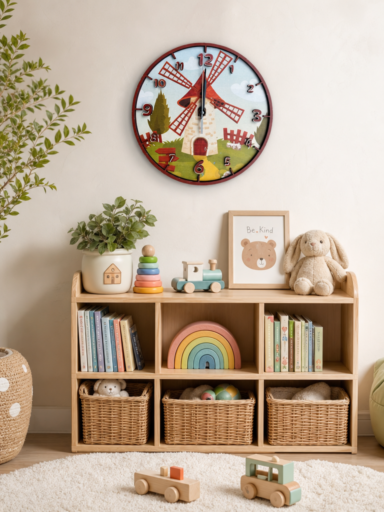 Little Mill Ahşap Duvar Saati