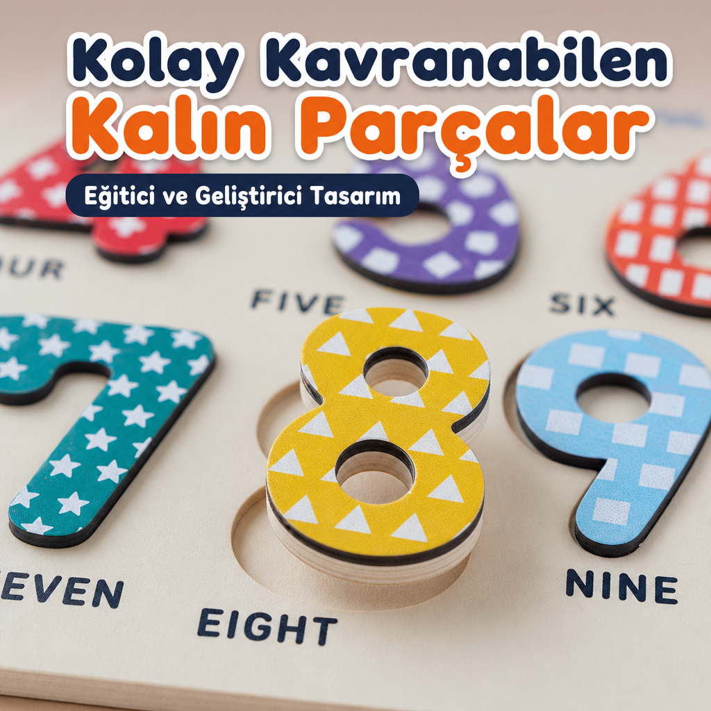 Multi-concept Premium Eğitici Ahşap Puzzle Seti - 4'lü Tematik Gelişim Yapbozu
