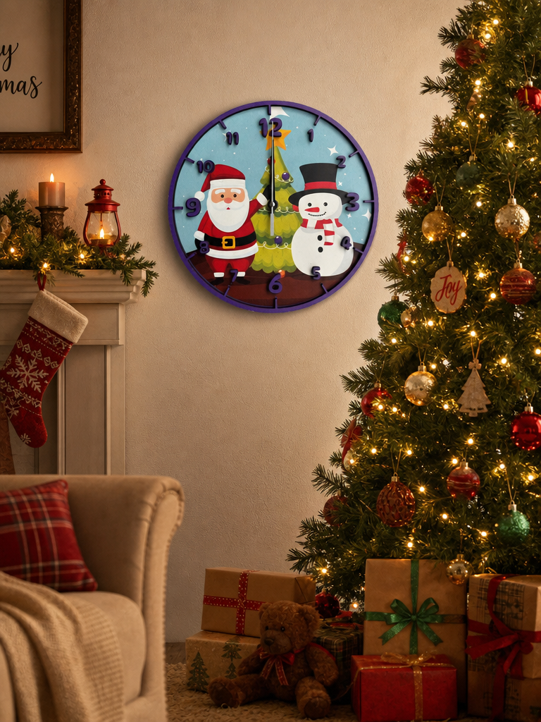 Noel Dream Premium Ahşap Duvar Saati