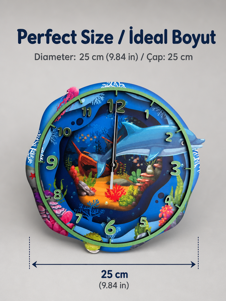 Ocean Dreams Ahşap Duvar Saati