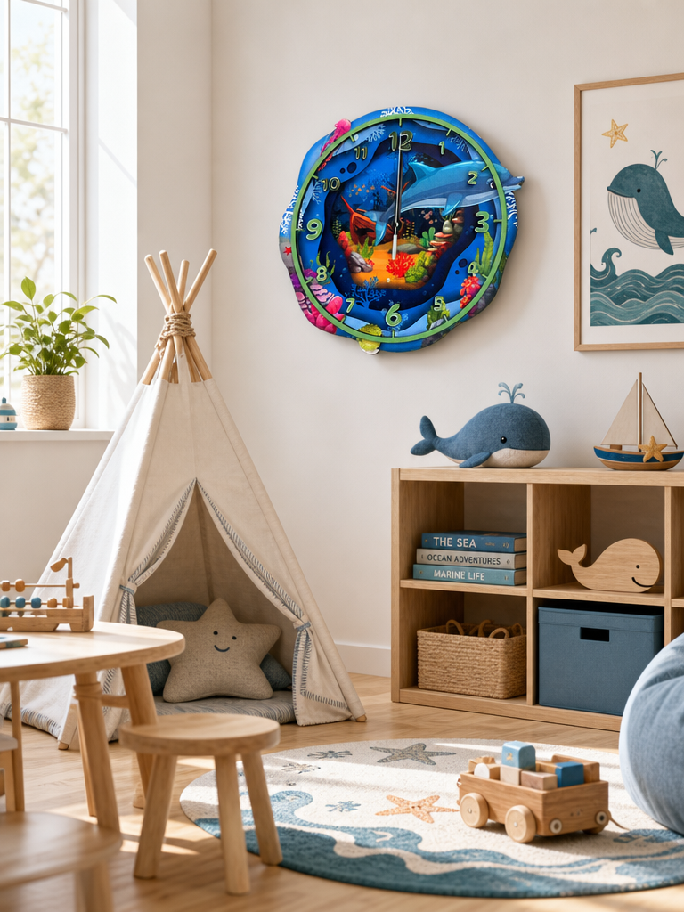 Ocean Dreams Ahşap Duvar Saati