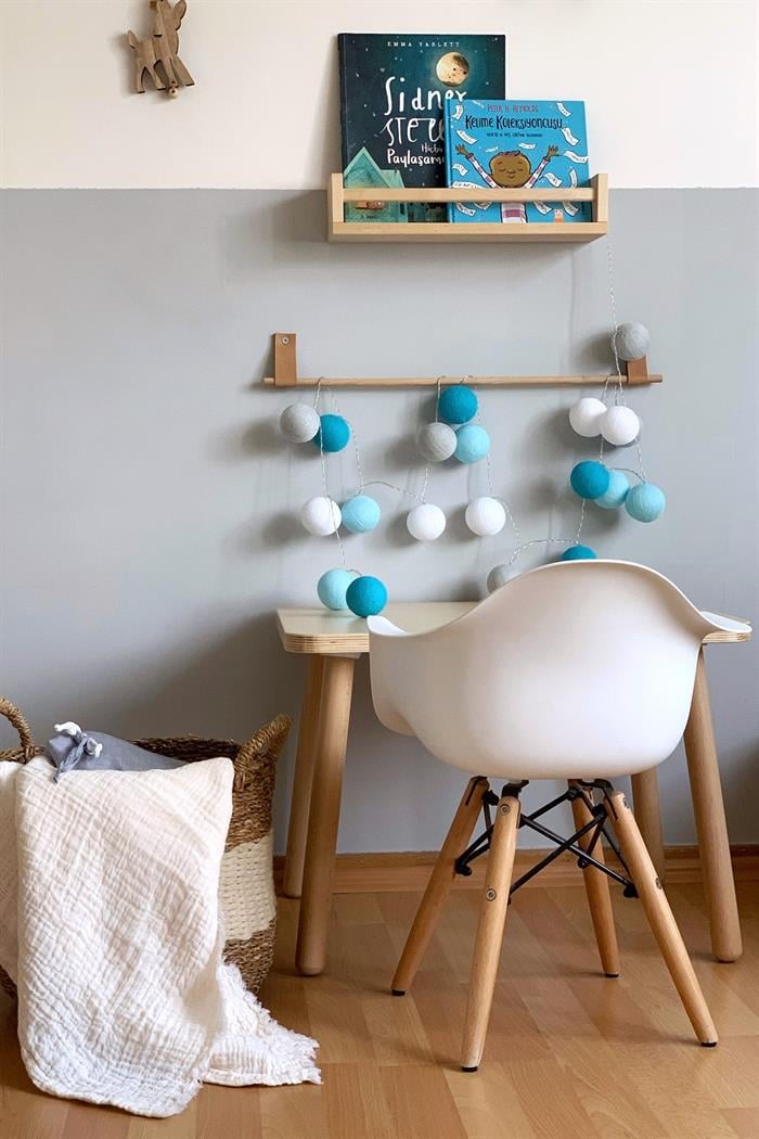 Sky Blue Işıklı Top
