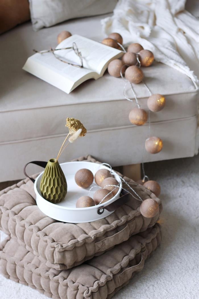 Soft Brown Işıklı Top 