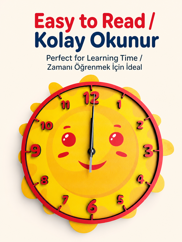 Sunny Days Ahşap Duvar Saati