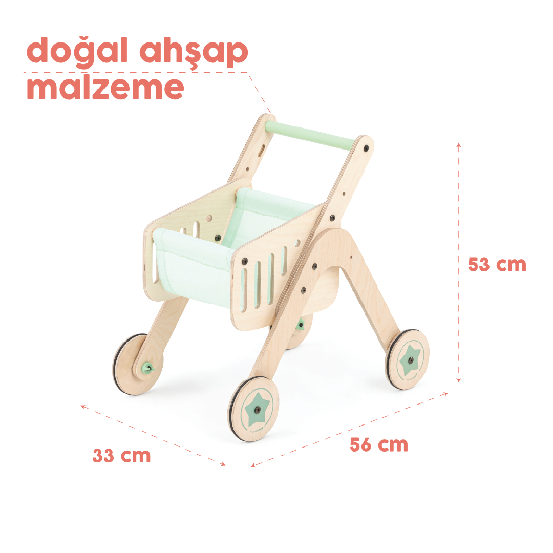Trio Shopper Yürüteç ve Oyuncak Avm Arabası