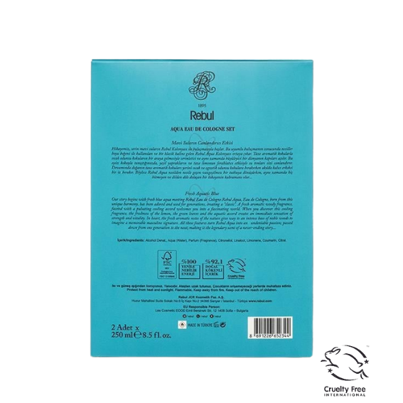 Rebul Aqua Edc Kolonya 250 ML 2'li Set