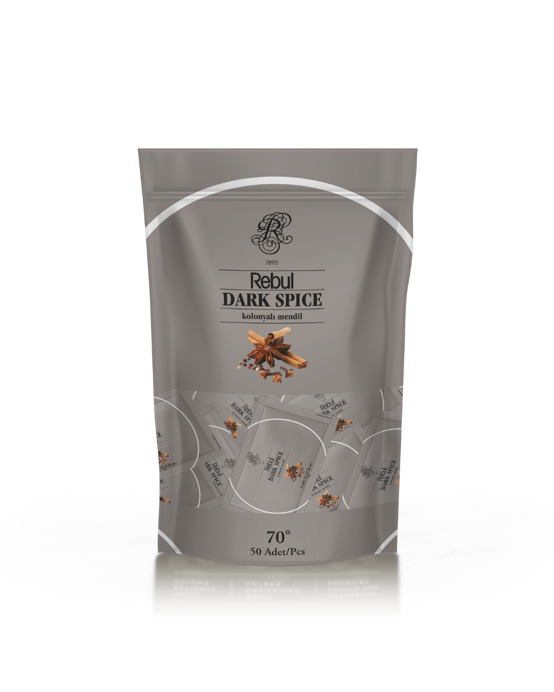 Rebul Dark Spice Kolonyalı Mendil 50'li Paket