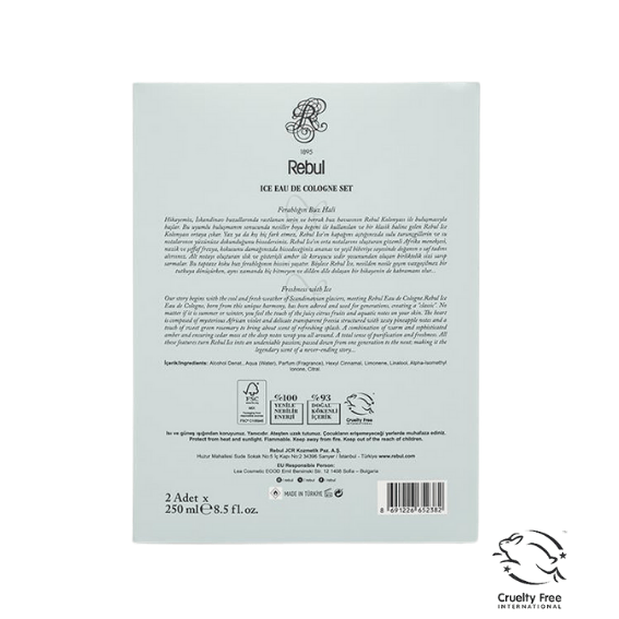 Rebul Ice Edc Kolonya 250 ML 2'li Set