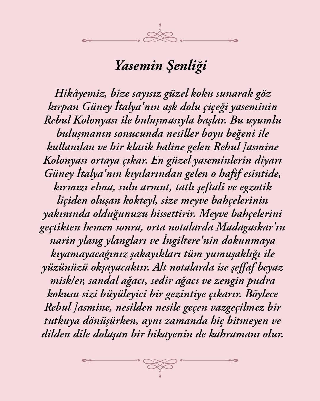 Rebul Jasmine EDC Kolonya 125 ml Pet Şişe