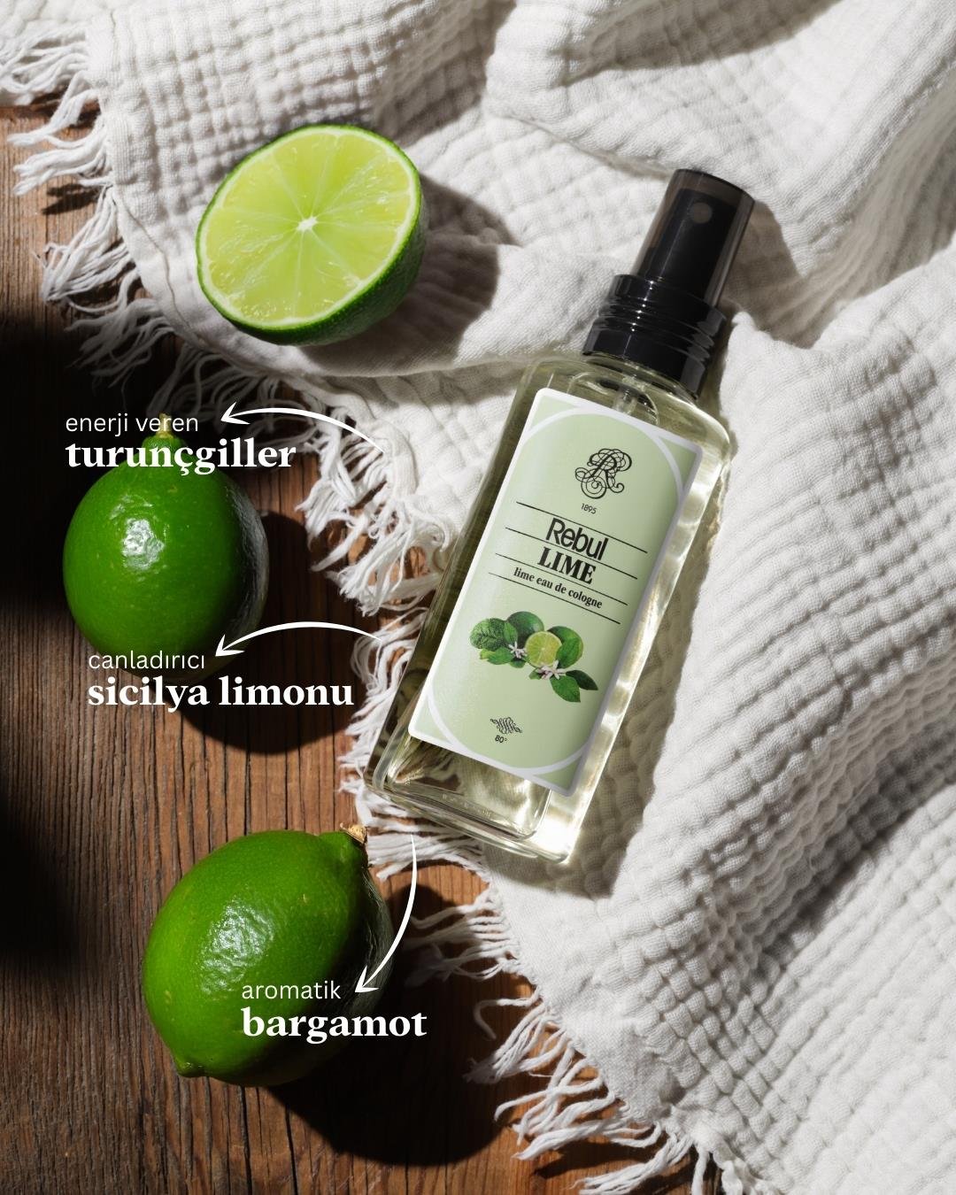 Rebul Lime EDC Kolonya 125 ml Pet Şişe