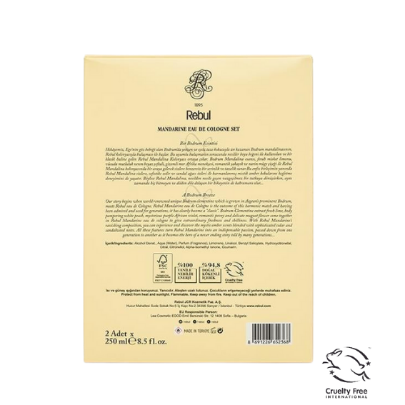 Rebul Mandarine Edc Kolonya 250 ML 2'li Set
