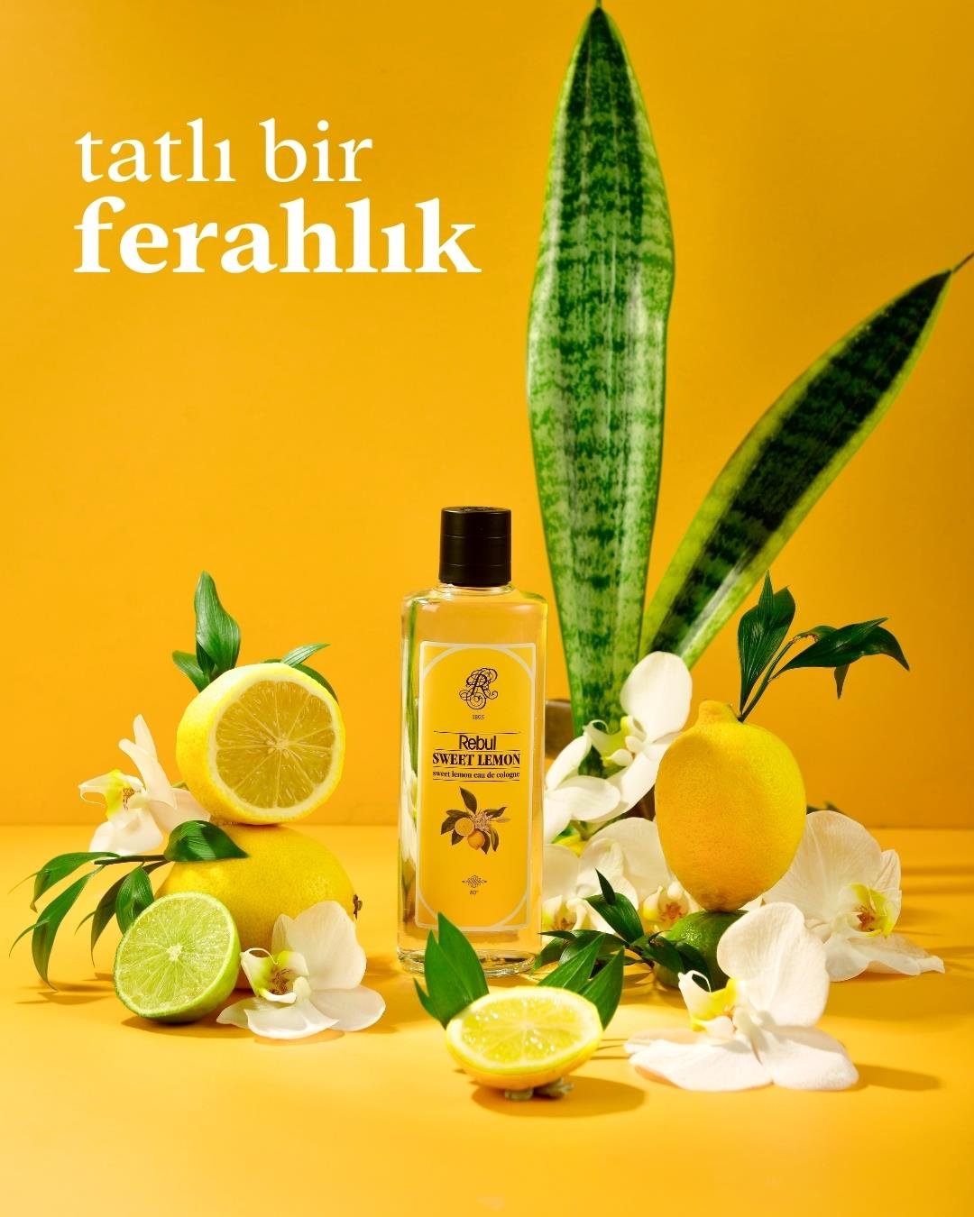 Rebul Sweet Lemon EDC Kolonya 250 ml Cam Şişe