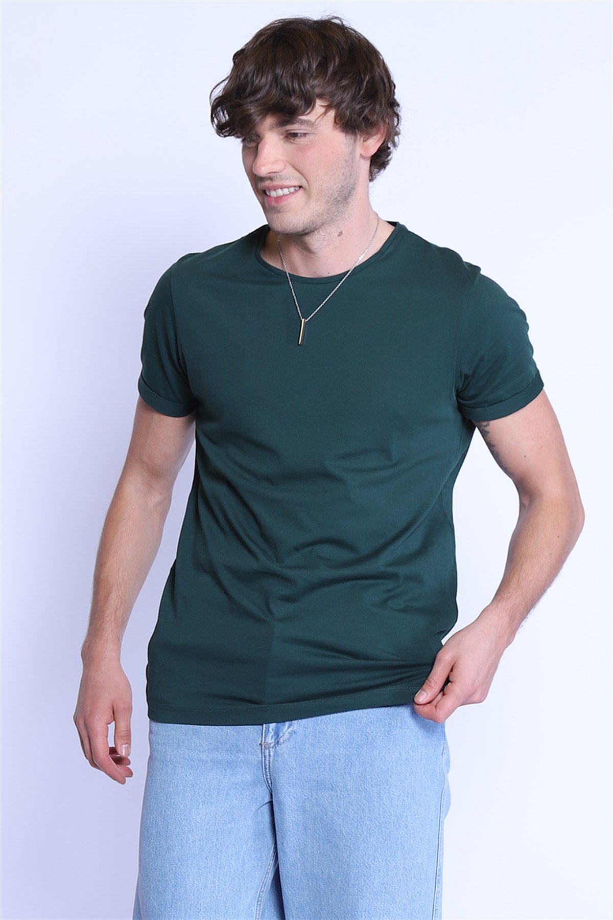 Erkek   Bisiklet Yaka Tshirt Ets 1828 K.YEŞİLErkek   Bisiklet Yaka Tshirt Ets 1828 K.YEŞİL