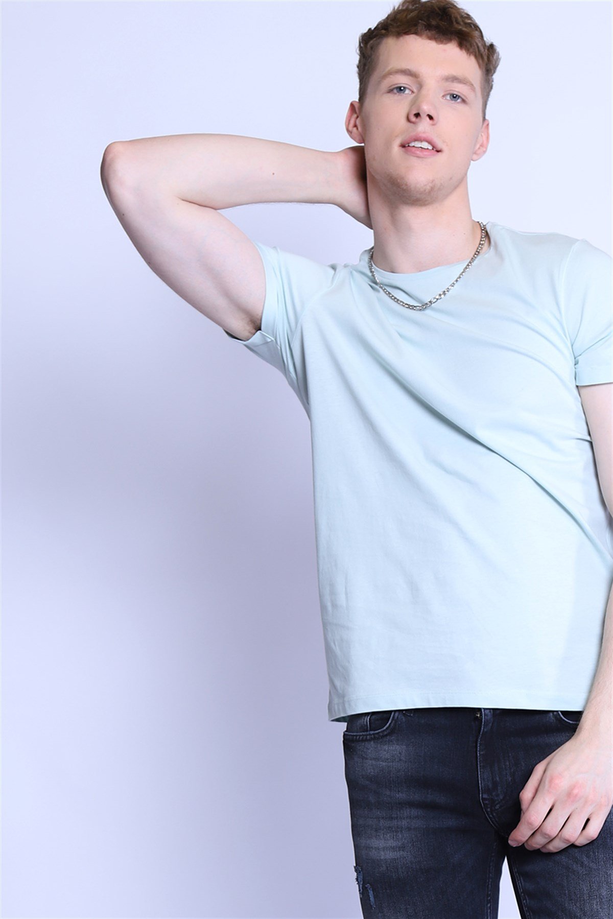 Erkek   Bisiklet Yaka Tshirt Ets 1828 A.MİNTErkek   Bisiklet Yaka Tshirt Ets 1828 A.MİNT