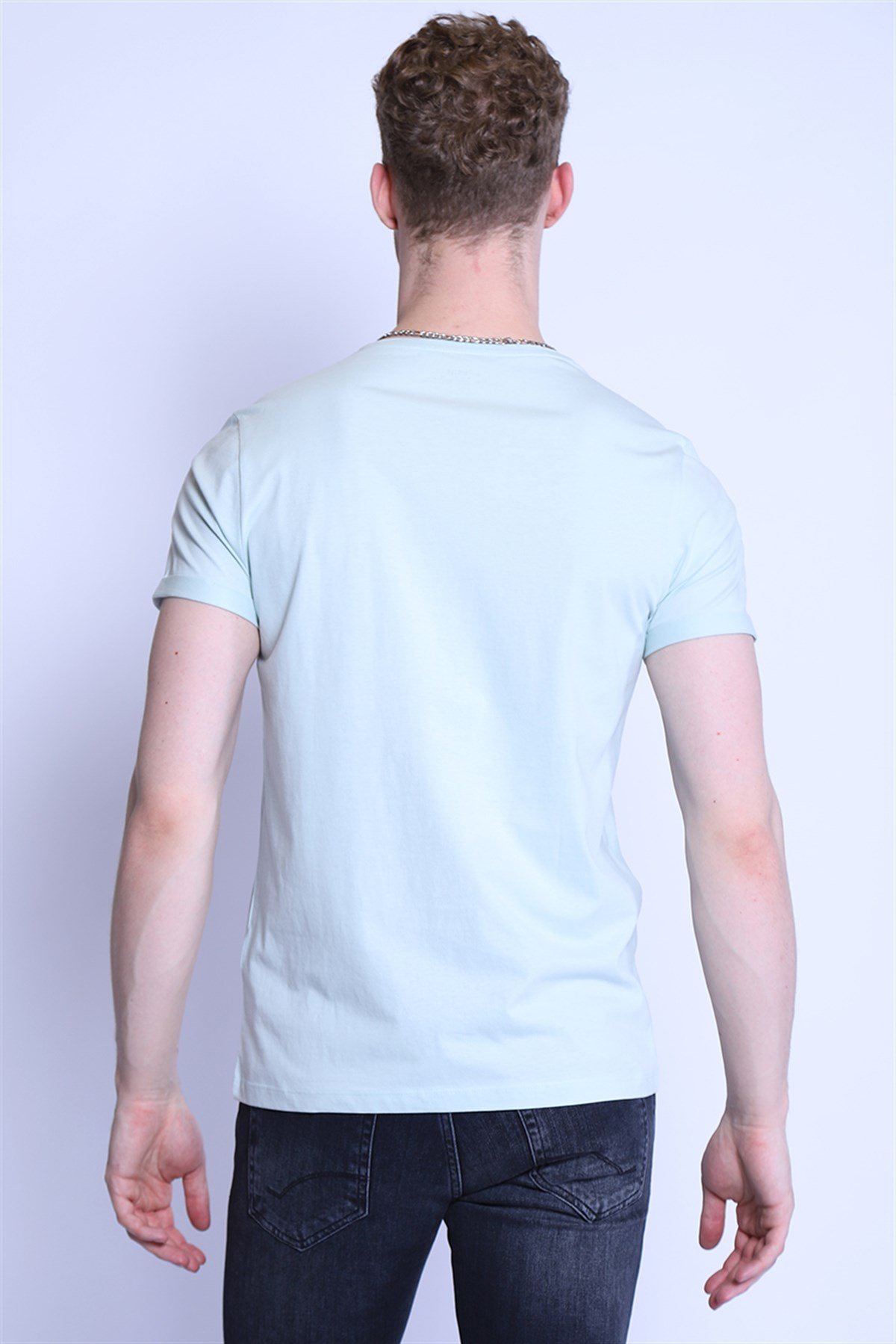 Erkek   Bisiklet Yaka Tshirt Ets 1828 A.MİNTErkek   Bisiklet Yaka Tshirt Ets 1828 A.MİNT