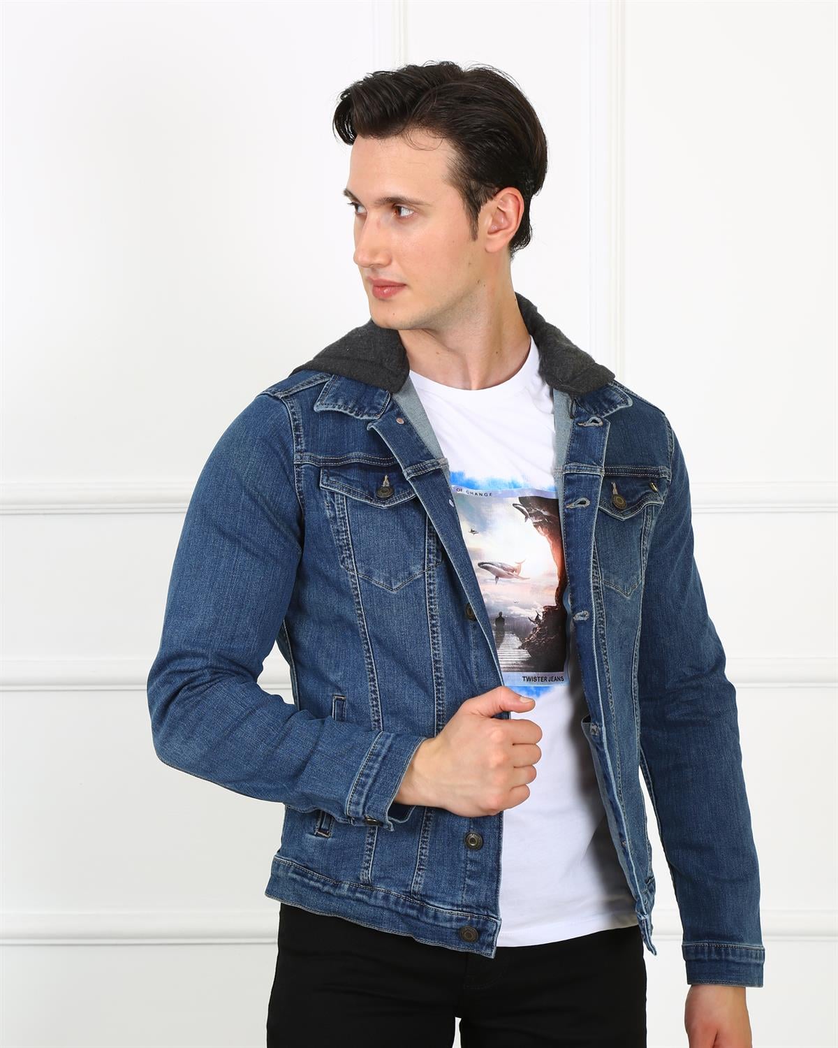 Erkek  Ceket Jack j09-04 kpşn Mıd BlueErkek  Ceket Jack j09-04 kpşn Mıd Blue