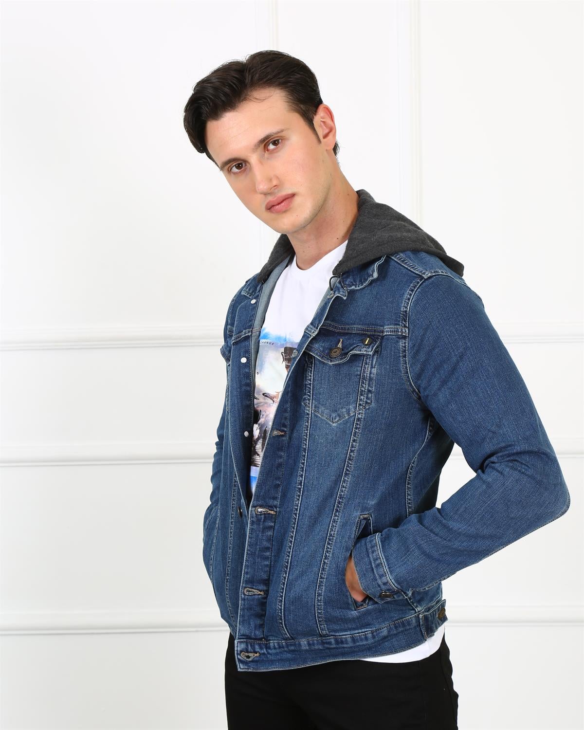 Erkek  Ceket Jack j09-04 kpşn Mıd BlueErkek  Ceket Jack j09-04 kpşn Mıd Blue