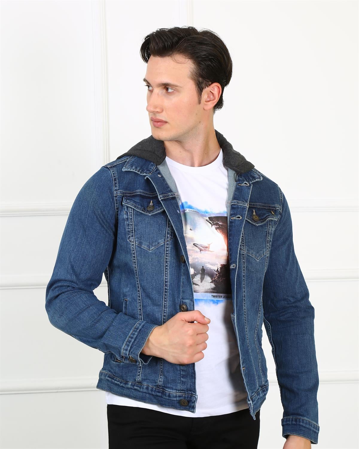 Erkek  Ceket Jack j09-04 kpşn Mıd BlueErkek  Ceket Jack j09-04 kpşn Mıd Blue