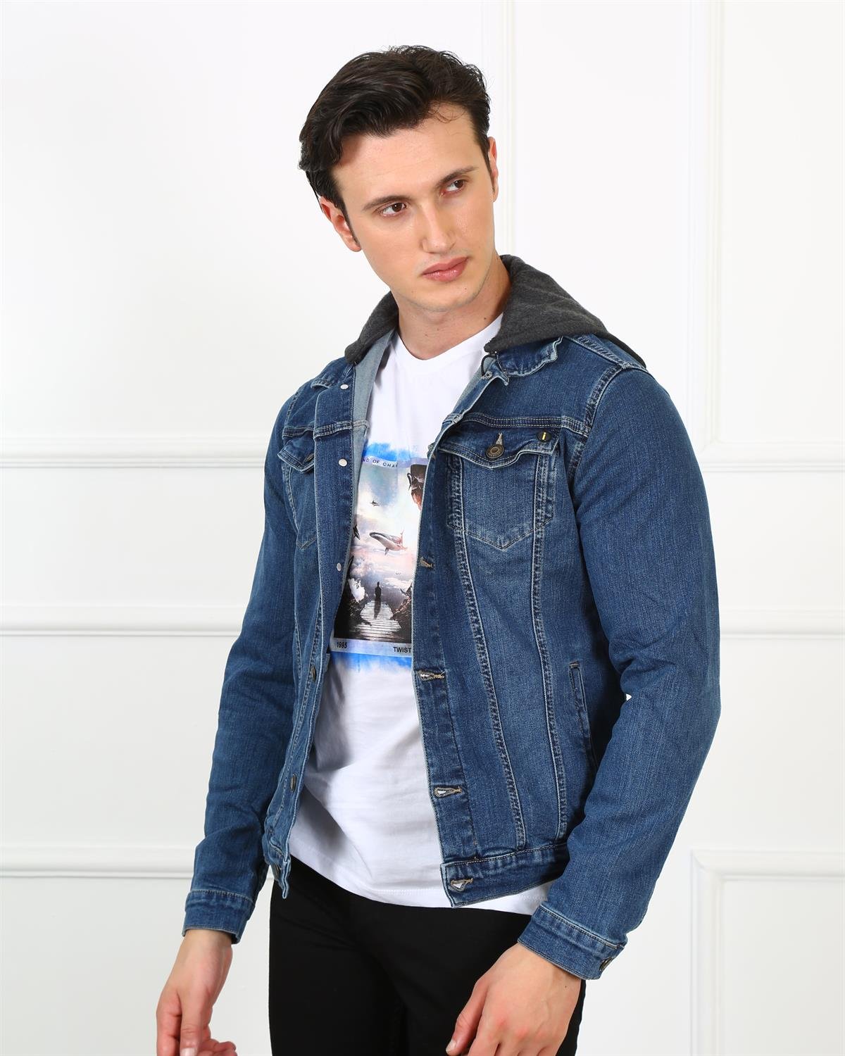 Erkek  Ceket Jack j09-04 kpşn Mıd BlueErkek  Ceket Jack j09-04 kpşn Mıd Blue
