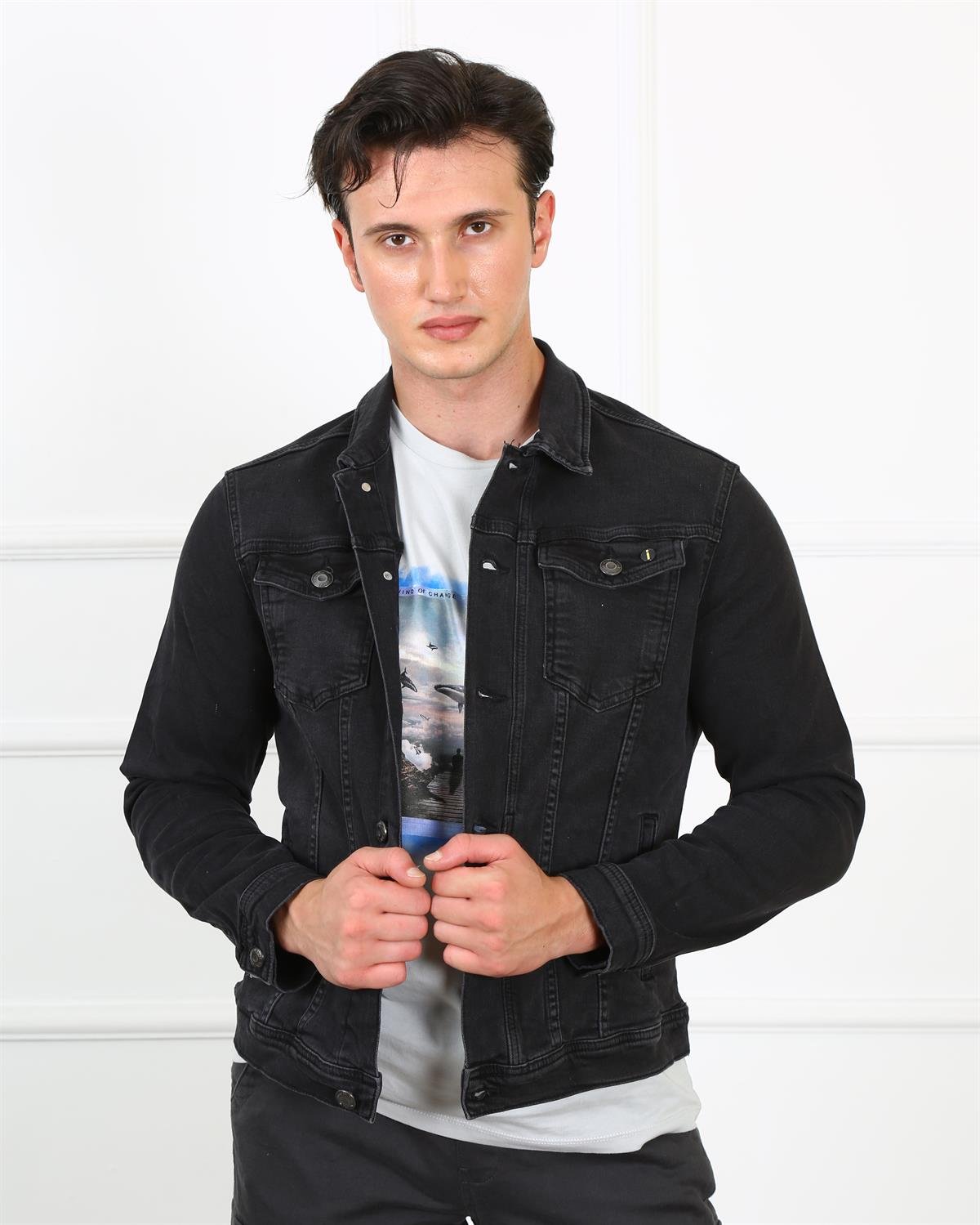 Erkek  Ceket Jack j44-04 ANTHRACITEErkek  Ceket Jack j44-04 ANTHRACITE