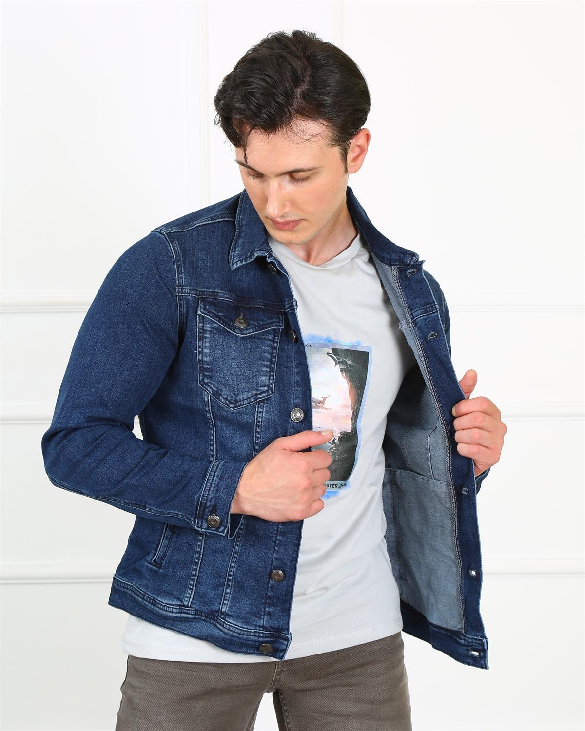 Erkek  Ceket Jack j44-07 Dark BlueErkek  Ceket Jack j44-07 Dark Blue