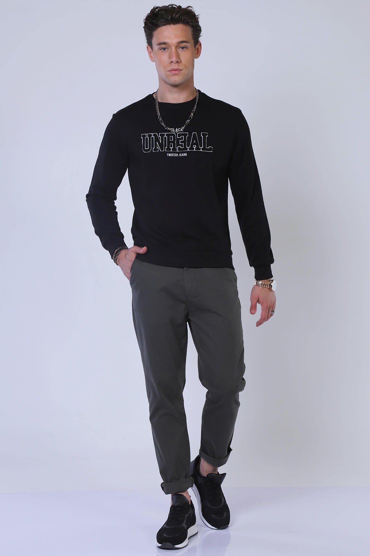 Erkek Jogger  Orta Bel Pantolon Ep 612 gab HAKİErkek Jogger  Orta Bel Pantolon Ep 612 gab HAKİ