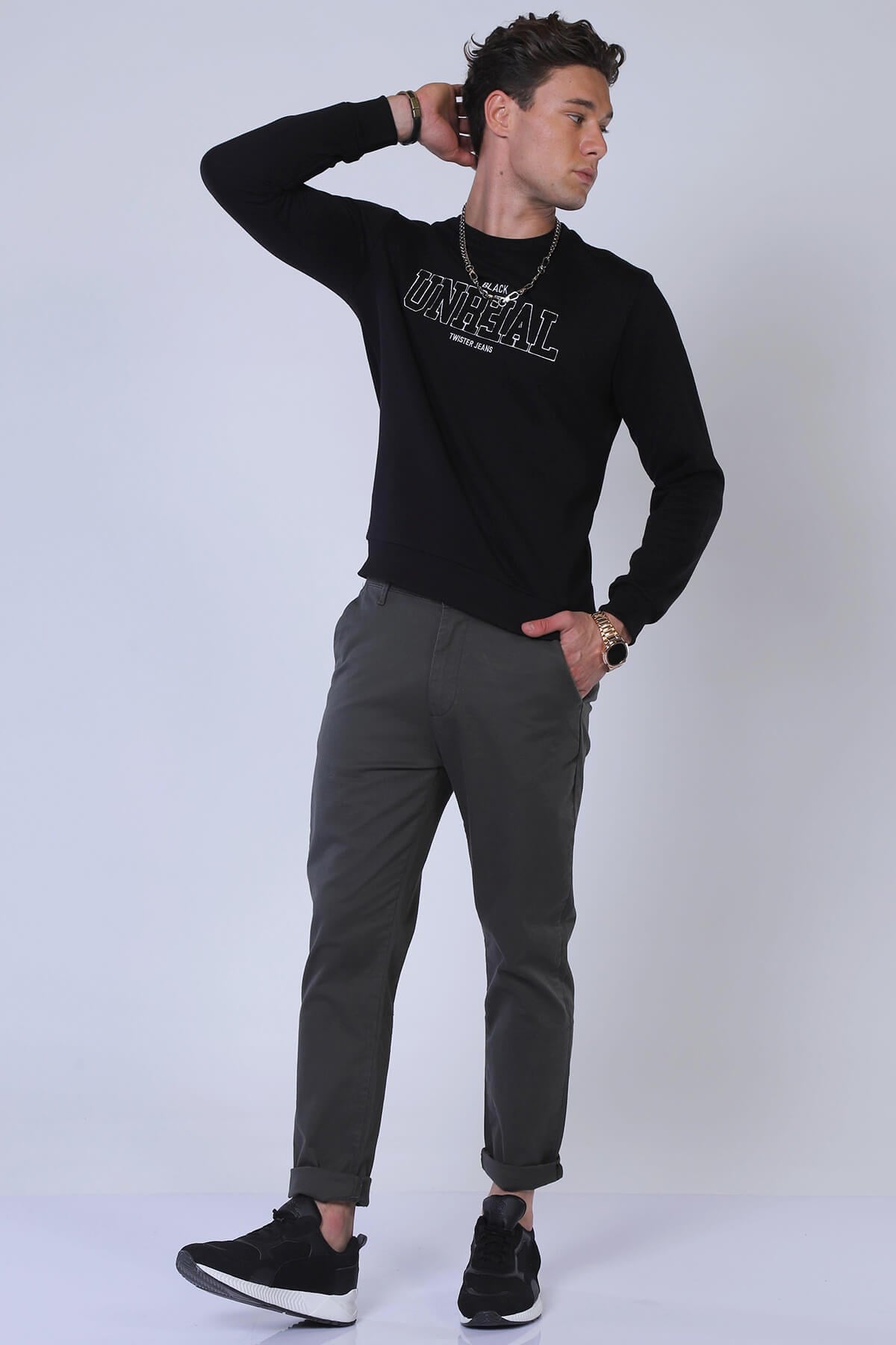 Erkek Jogger  Orta Bel Pantolon Ep 612 gab HAKİErkek Jogger  Orta Bel Pantolon Ep 612 gab HAKİ