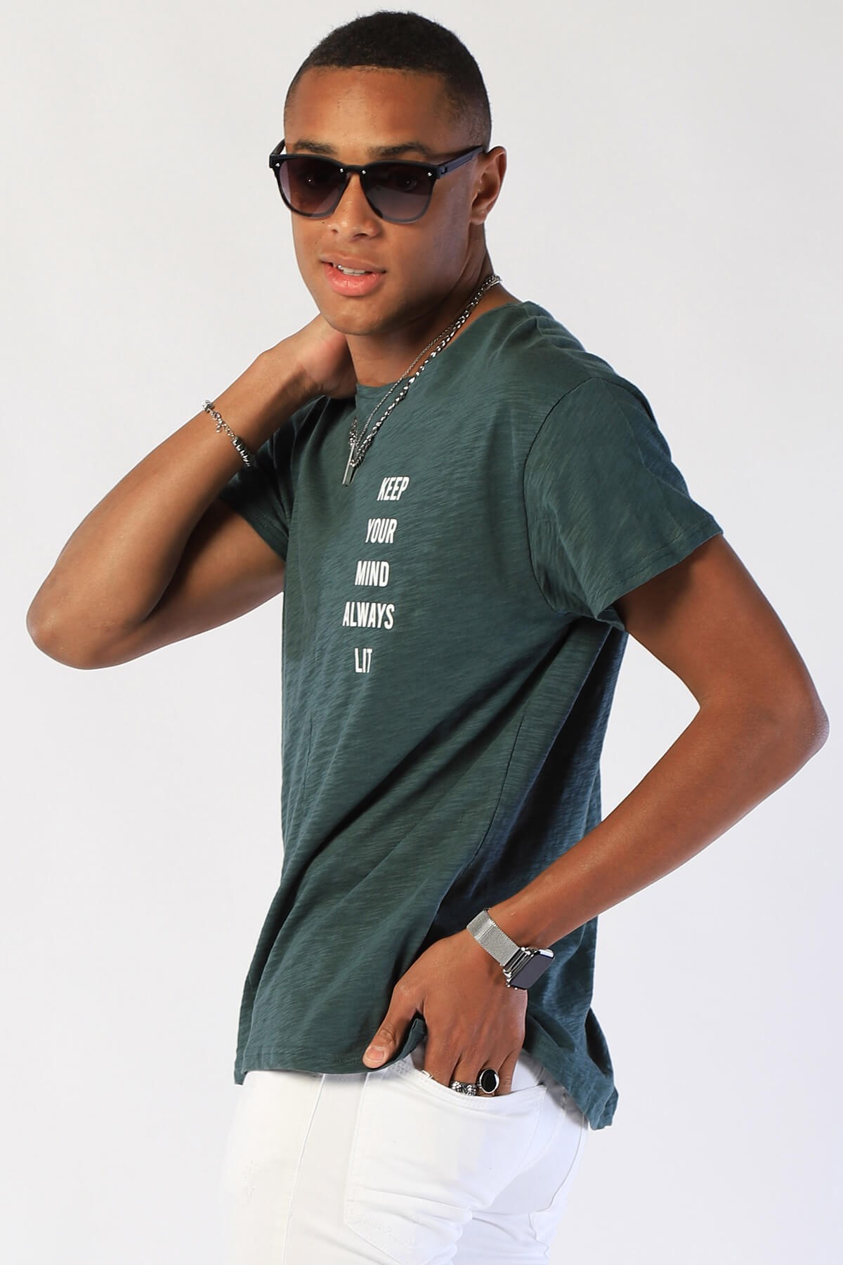 Erkek Loose Long   Tshirt Ets 2046 ÇAMErkek Loose Long   Tshirt Ets 2046 ÇAM