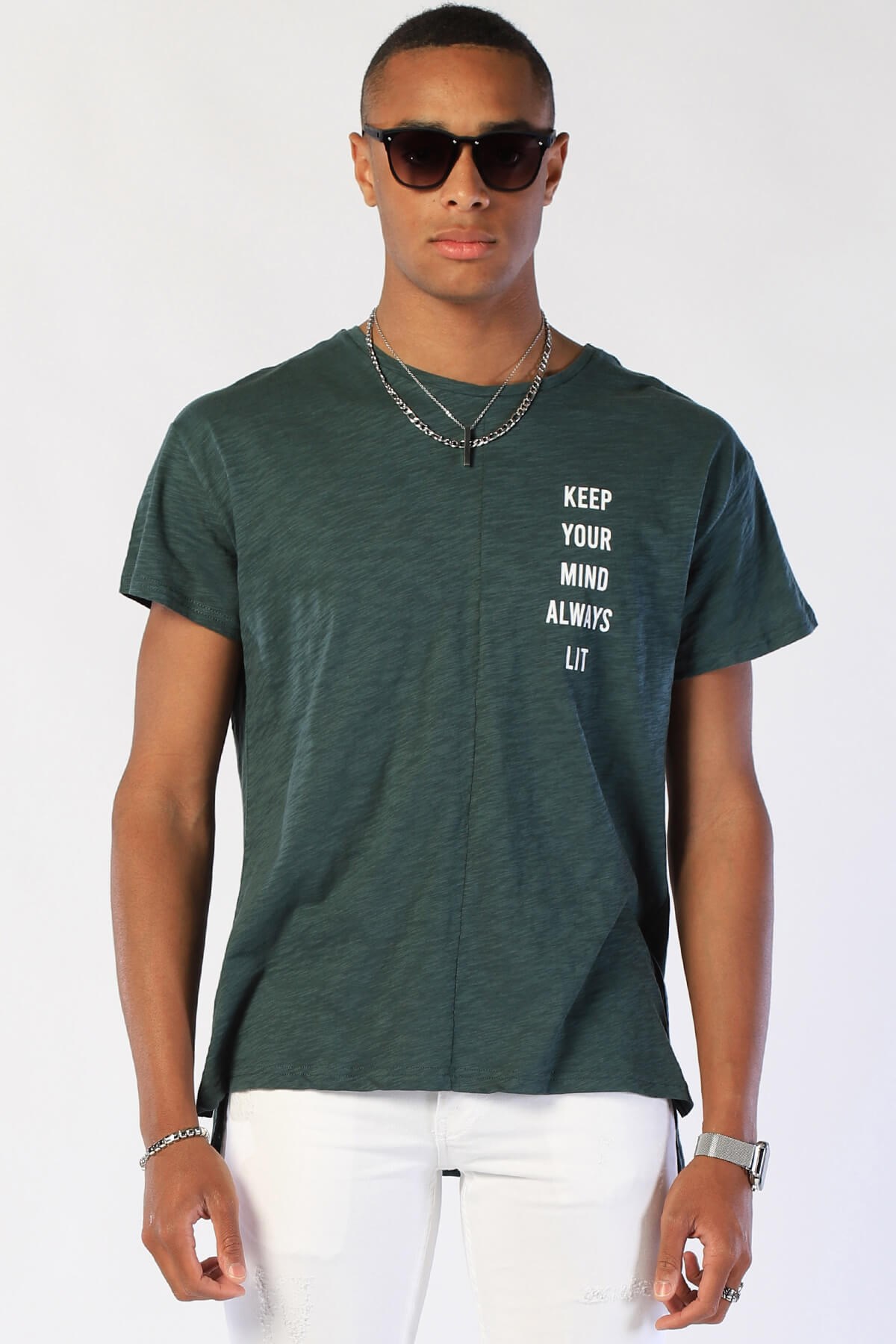 Erkek Loose Long   Tshirt Ets 2046 ÇAMErkek Loose Long   Tshirt Ets 2046 ÇAM