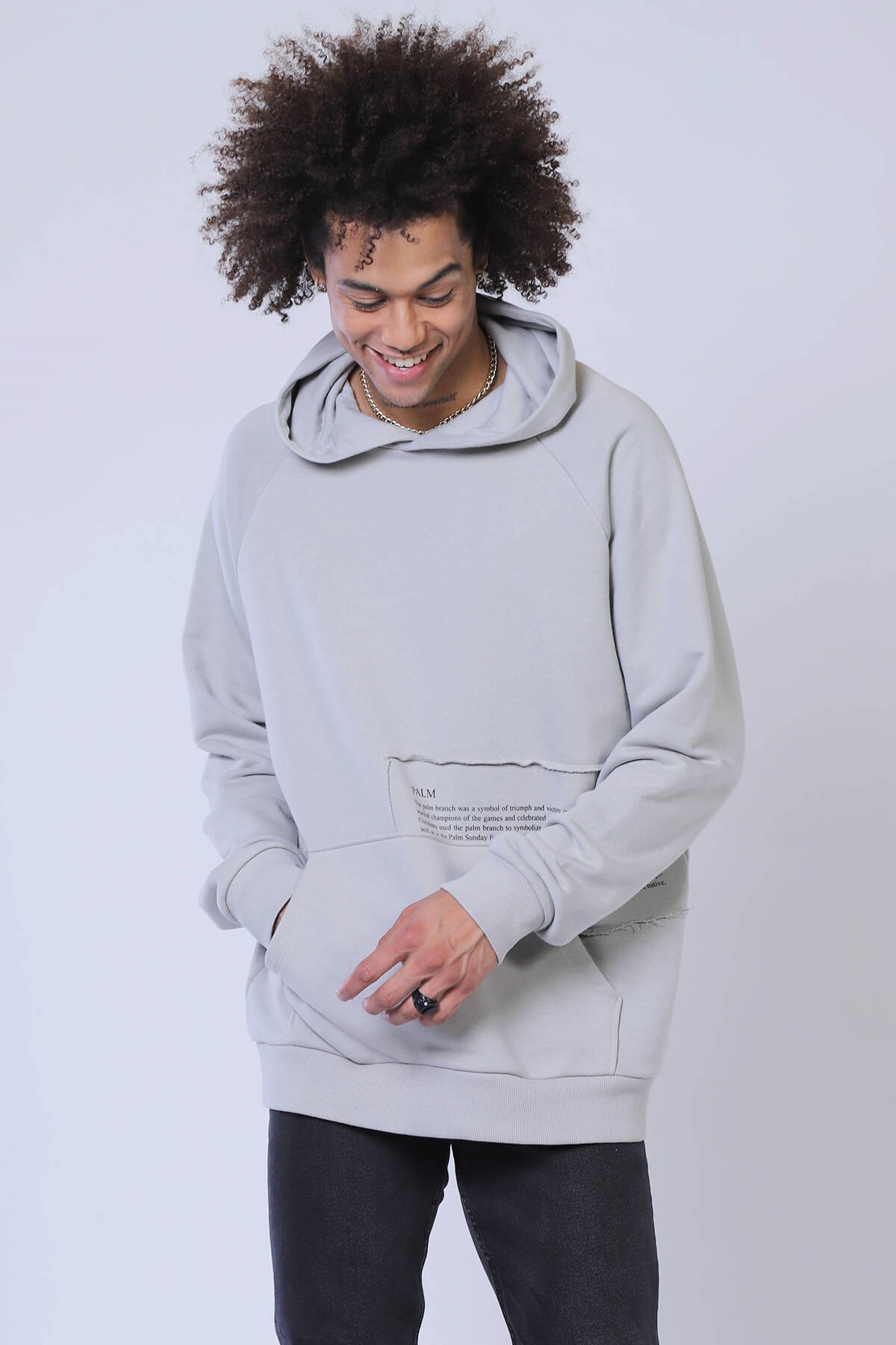 Erkek Oversize Sweatshirt Esw 1780 TAŞErkek Oversize Sweatshirt Esw 1780 TAŞ