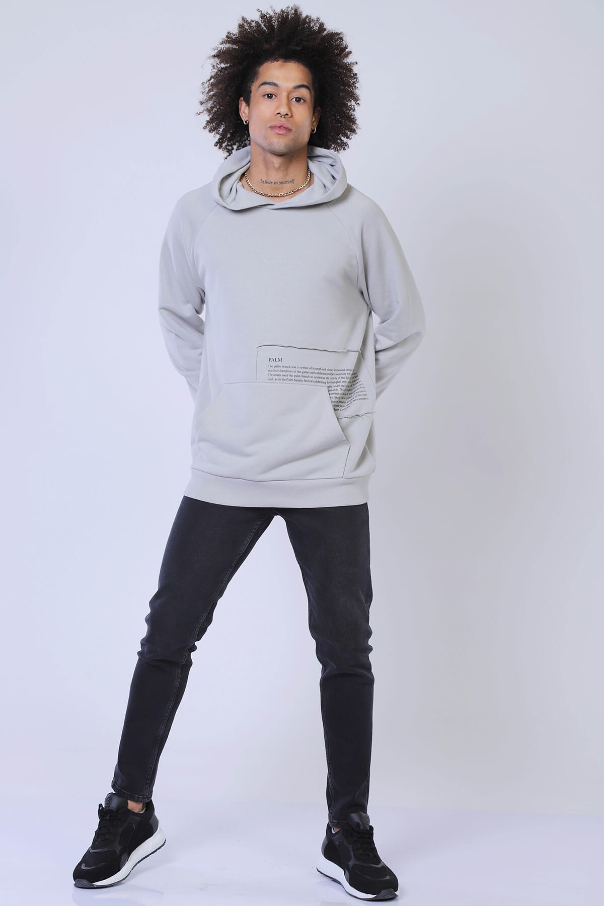 Erkek Oversize Sweatshirt Esw 1780 TAŞErkek Oversize Sweatshirt Esw 1780 TAŞ