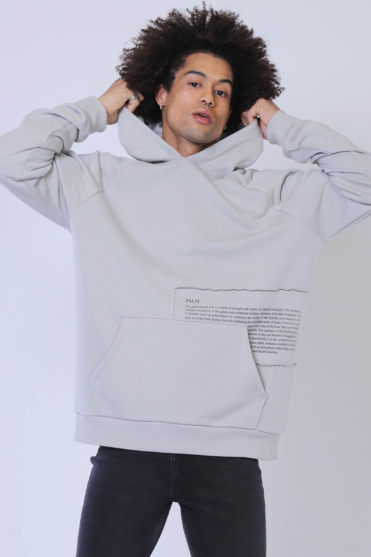 Erkek Oversize Sweatshirt Esw 1780 TAŞErkek Oversize Sweatshirt Esw 1780 TAŞ