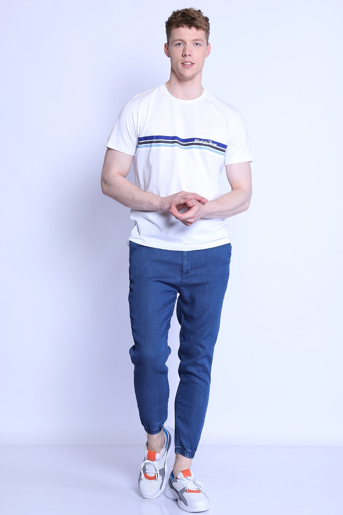 Erkek    Pantolon Slim jogger-003-02 BlueErkek    Pantolon Slim jogger-003-02 Blue