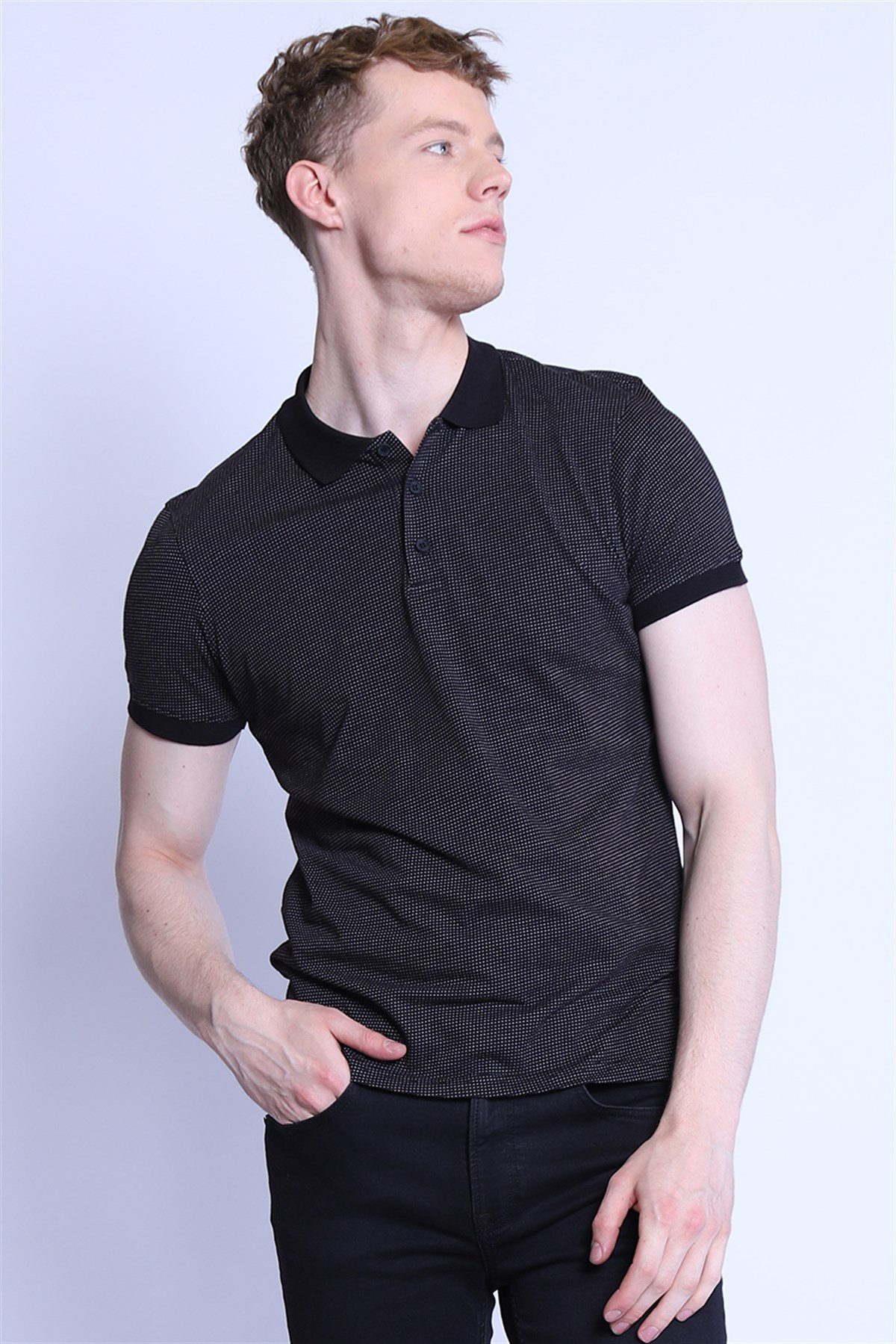 Erkek   Polo Yaka Tshirt Ets 2100 SIYAHErkek   Polo Yaka Tshirt Ets 2100 SIYAH